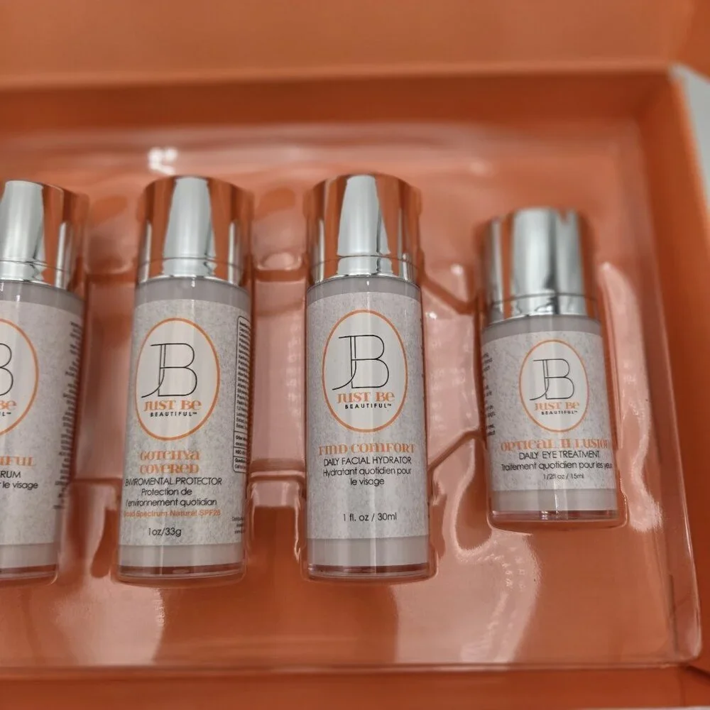 Just Be Beautiful Skin Care Set Cleanser Serum Protector Hydrator Eye‎ Treatment